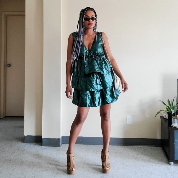 ZARA TIER PARTY DRESS, FITS M - Picture 8 of 15